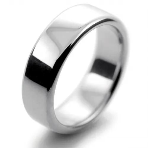 Slight or Soft Court Very Heavy -  7mm Palladium Mens Wedding Ring